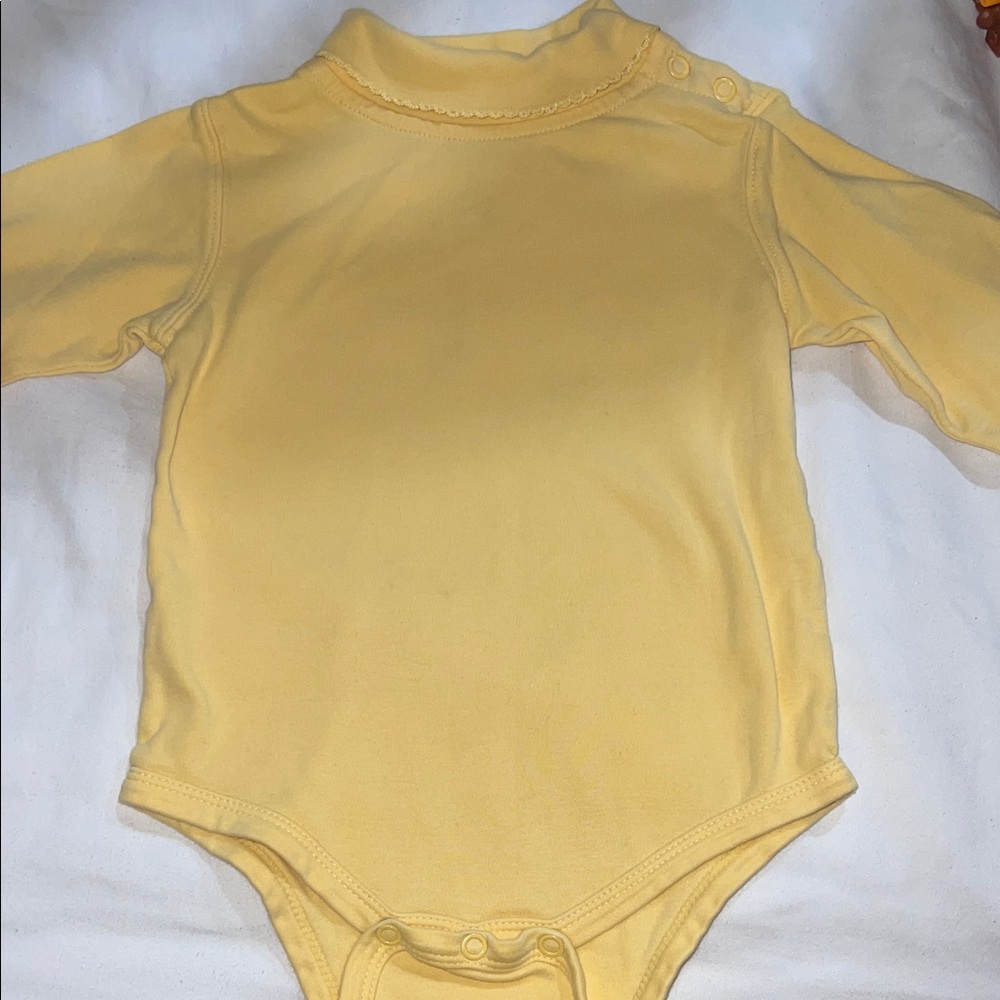 Vintage Yellow Babygirl Turtleneck Onesie Garanimals 18M